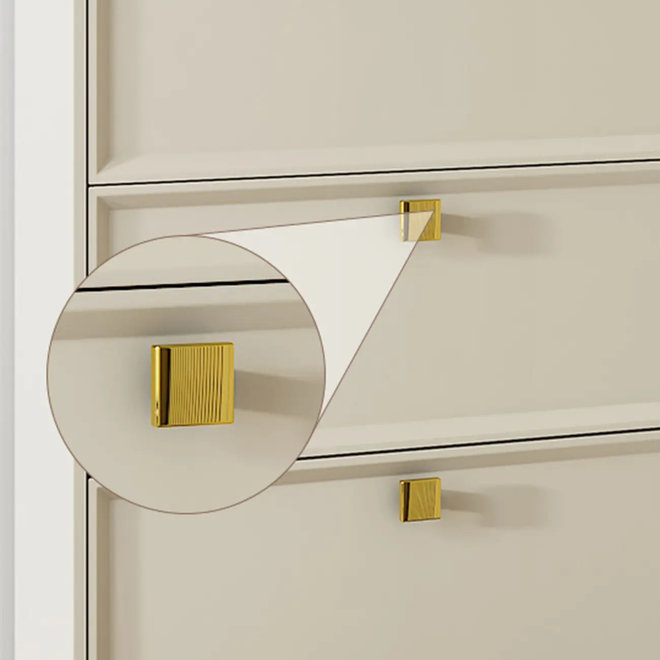 Drop-Front Adjustable Modern White Wood Narrow Shoe Cabinet