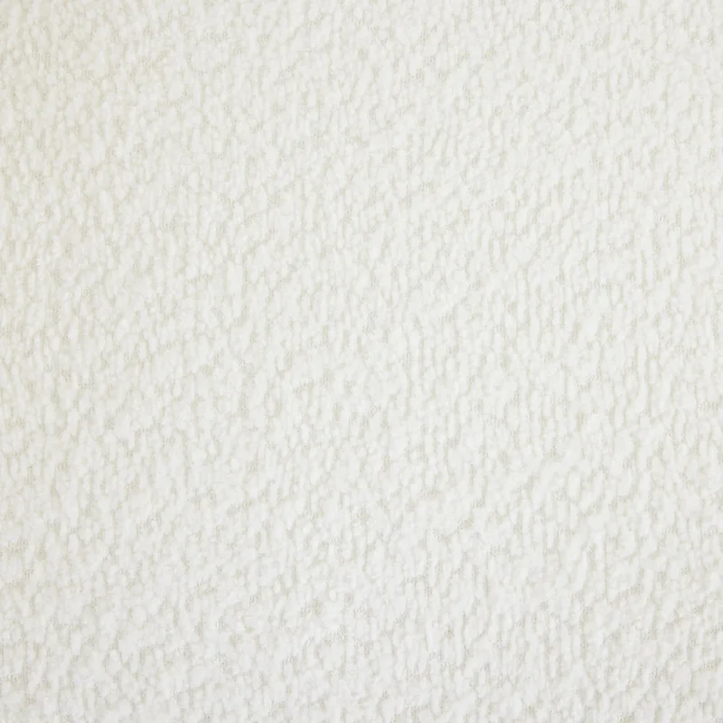 Off-White Boucle 3-Seat Sofa with Birch Wood Legs