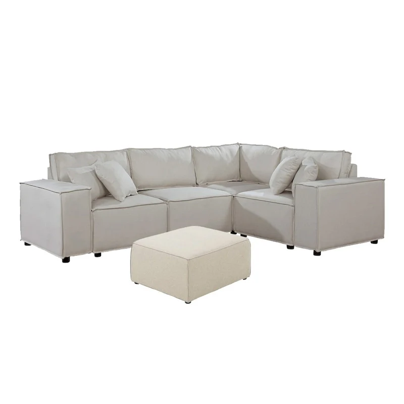 Modular Sectional Sofa with Ottoman