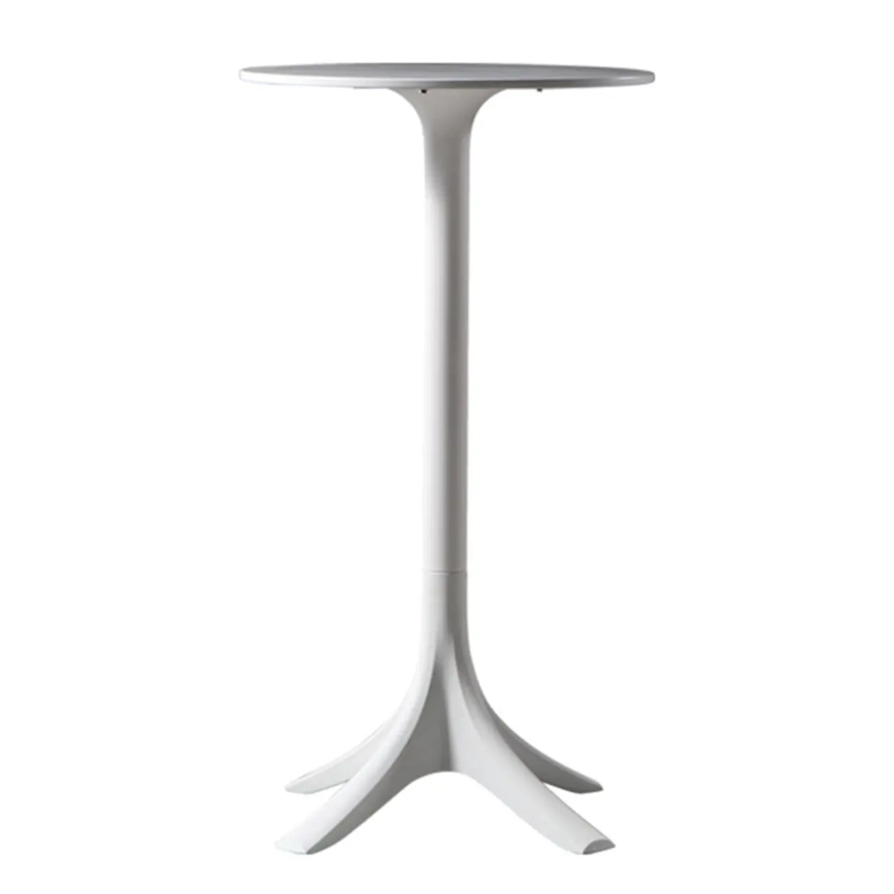 White Round Acrylic Tall Bistro Table Pedestal Base