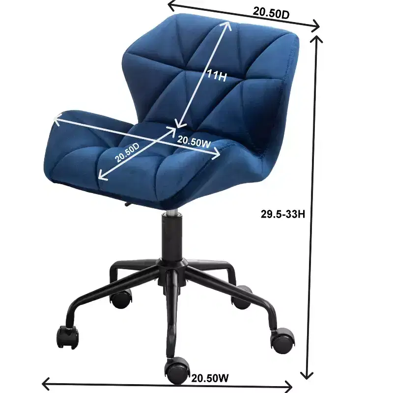 Roundhill Furniture Eldon Diamond Tufted Adjustable Swivel Office Chair, Gray