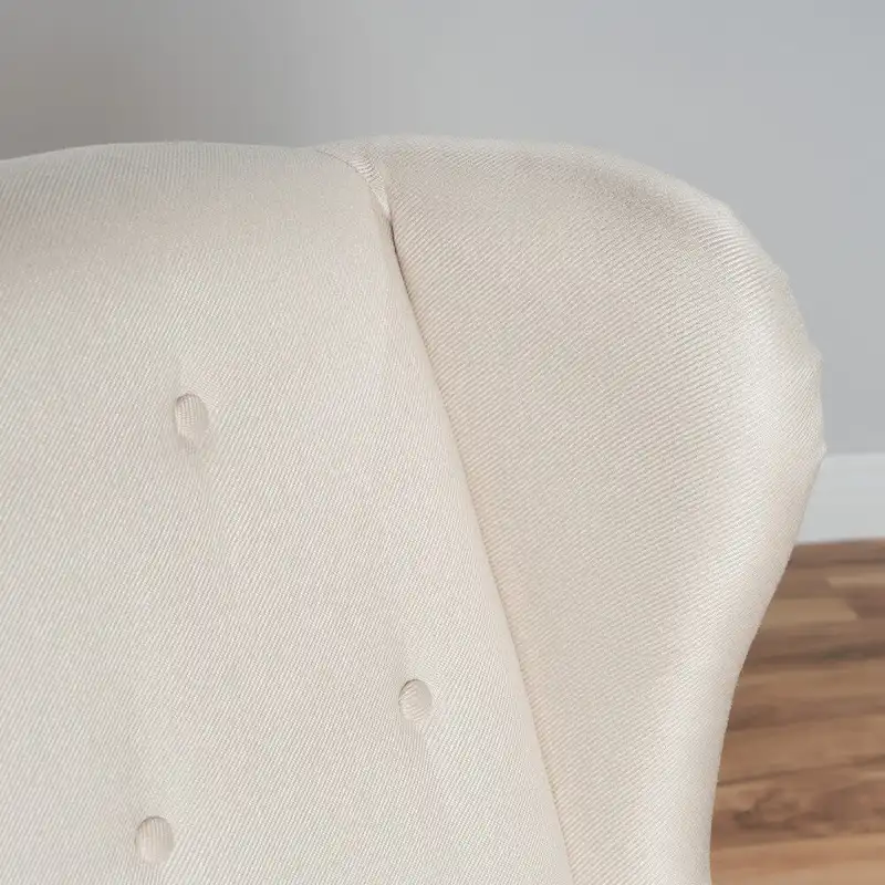 Niclas Wing Back Studded Fabric Accent Chair by Christopher Knight Home