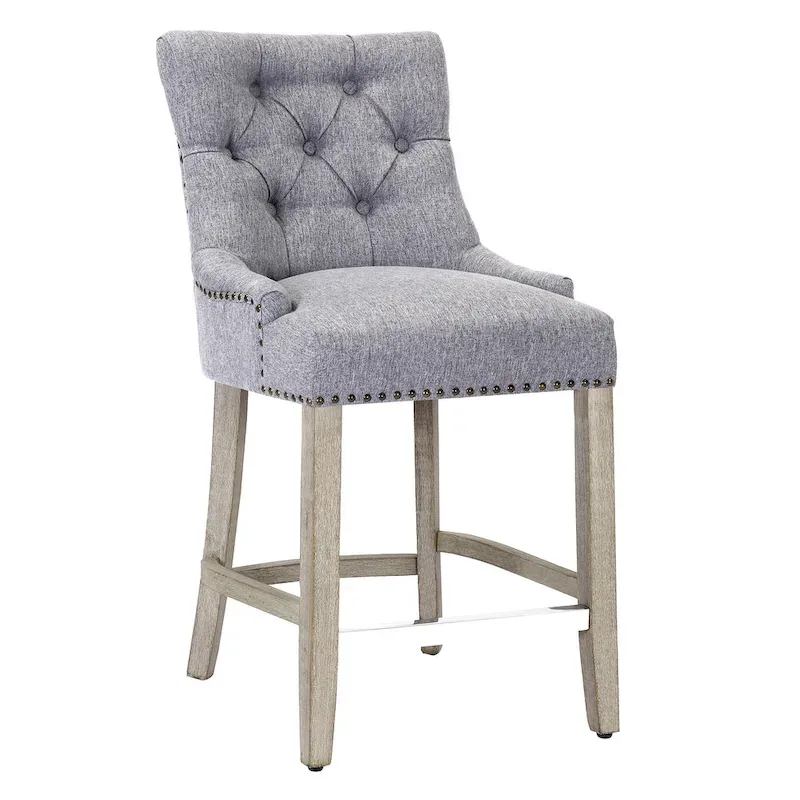 Carter 24 Upholstered Button Tufted Counter Bar Stool