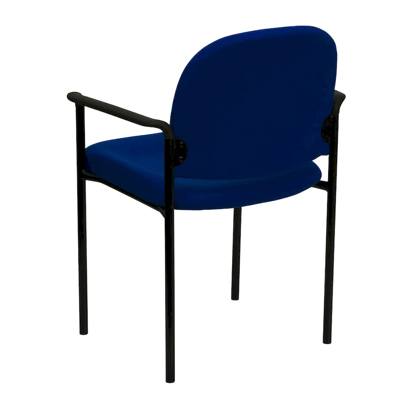 Stackable Steel Reception Chair with Arms - Padded Seat (Single)