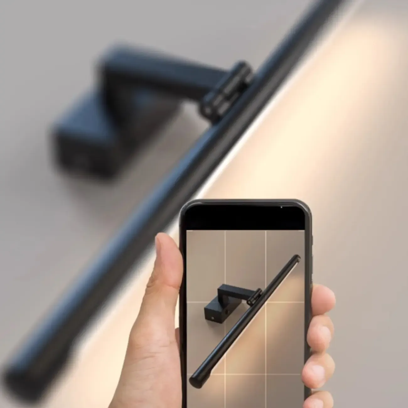 Modern Black Sleek Tubular LED Vanity Light