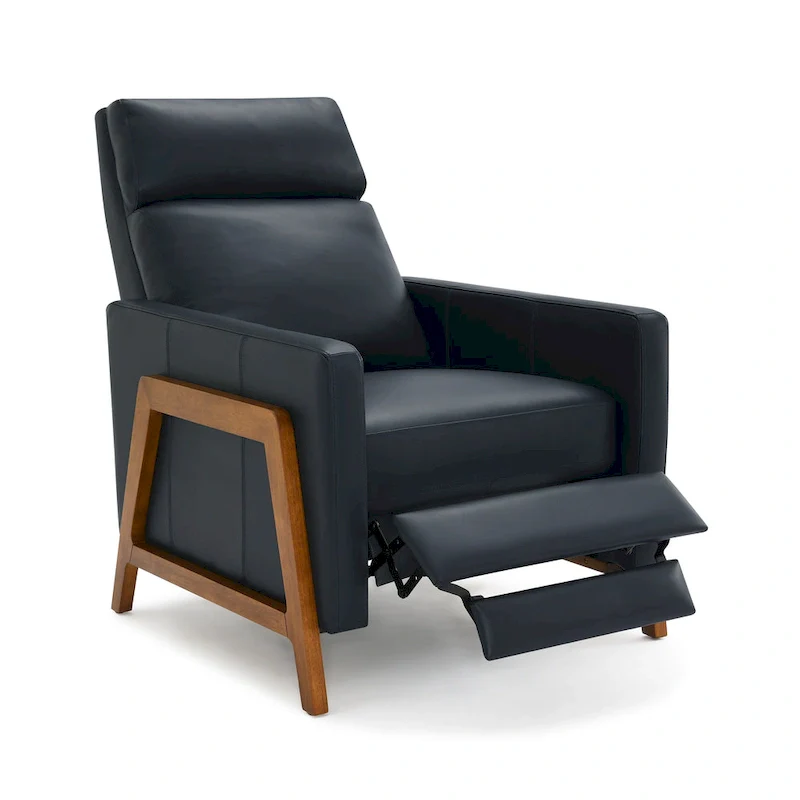 Top Grain Leather Push Back Recliner