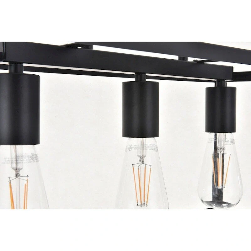 Resolute 3 light black Pendant
