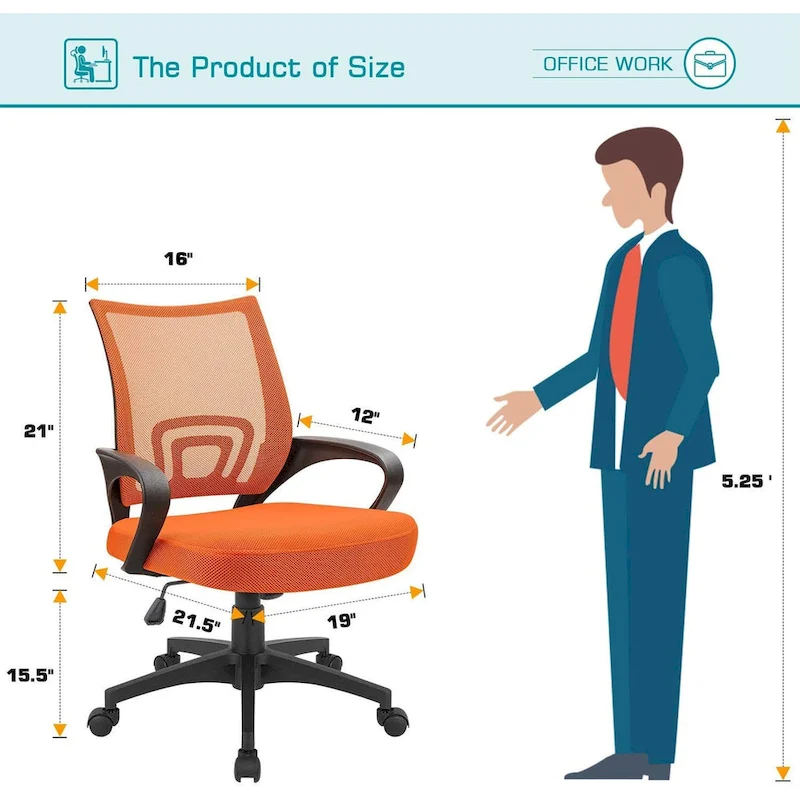 Homall Office Chair Mesh Desk Chair Computer Chair with Armrest