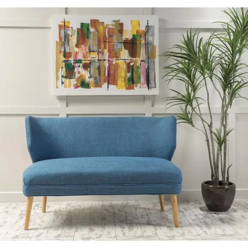 Desdemona Mid-Century Fabric Loveseat by Christopher Knight Home