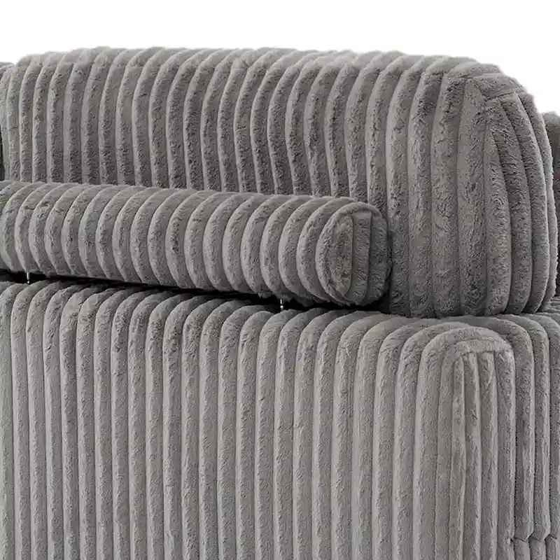 Upholstered Chenille Velvet L Shaped Couch Modular Sofa With Chaise Lounge