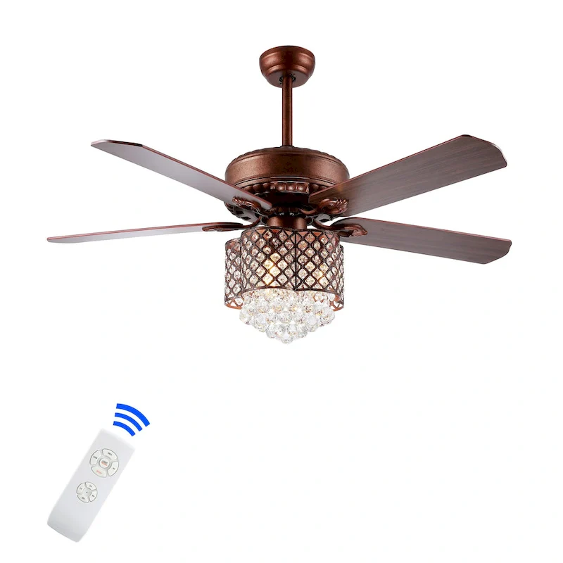 SAFAVIEH Lighting Crinela 42-inch Led Ceiling Light Fan (with Remote) - 42  W x 42  L x 14  H