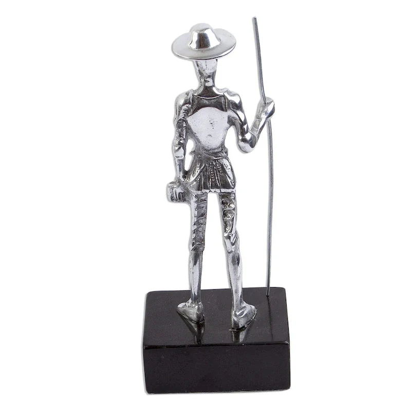Novica Handmade Knightly Quixote Aluminum Statuette