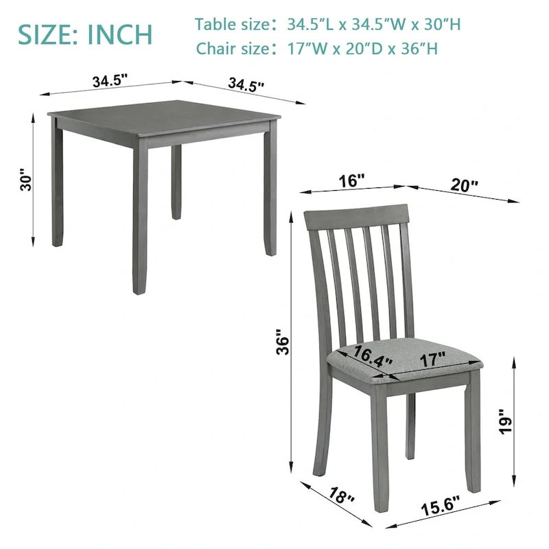 6 Piece Kitchen Dining Set