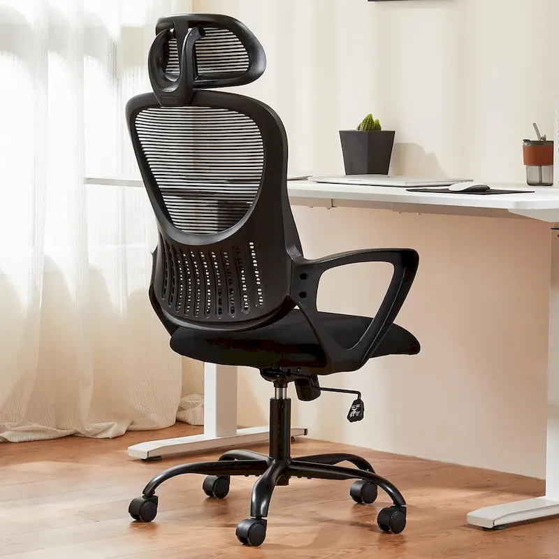 Ergonomic Office Chair, High Back Desk Chair with Headrest, Home Office Swivel Mesh Computer Chair Office Chairs