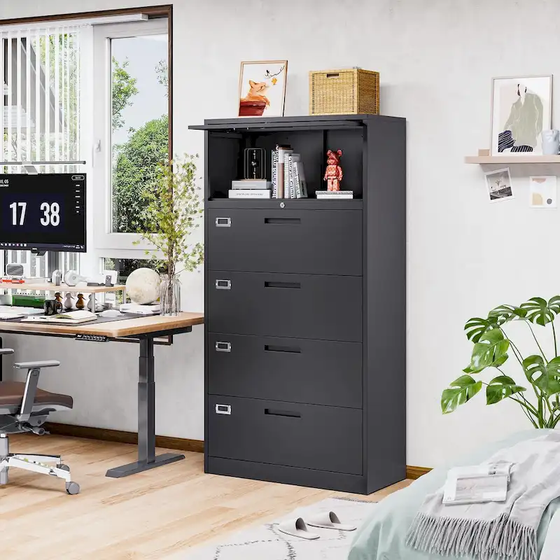 Steel Lateral File Cabinet with Lock
