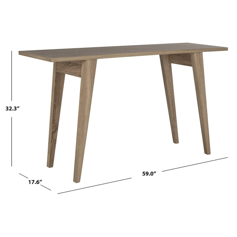 SAFAVIEH Darla Oak Console - 59 x 17.6 x 32.3 - 59Wx18Dx32H