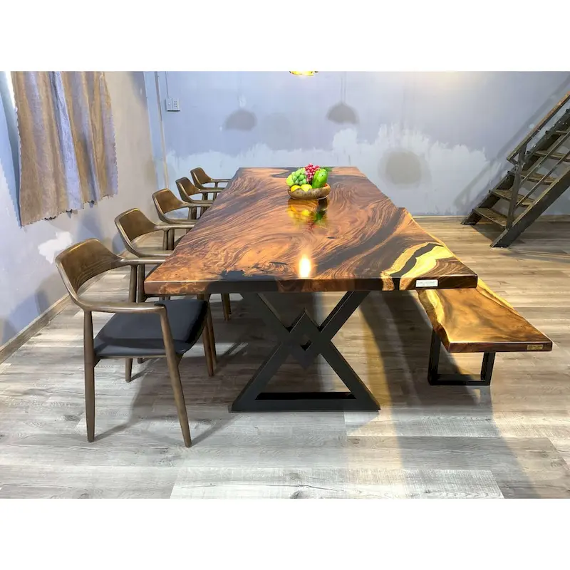 Sundaland 118  Large Slap Live Edge Dining Table