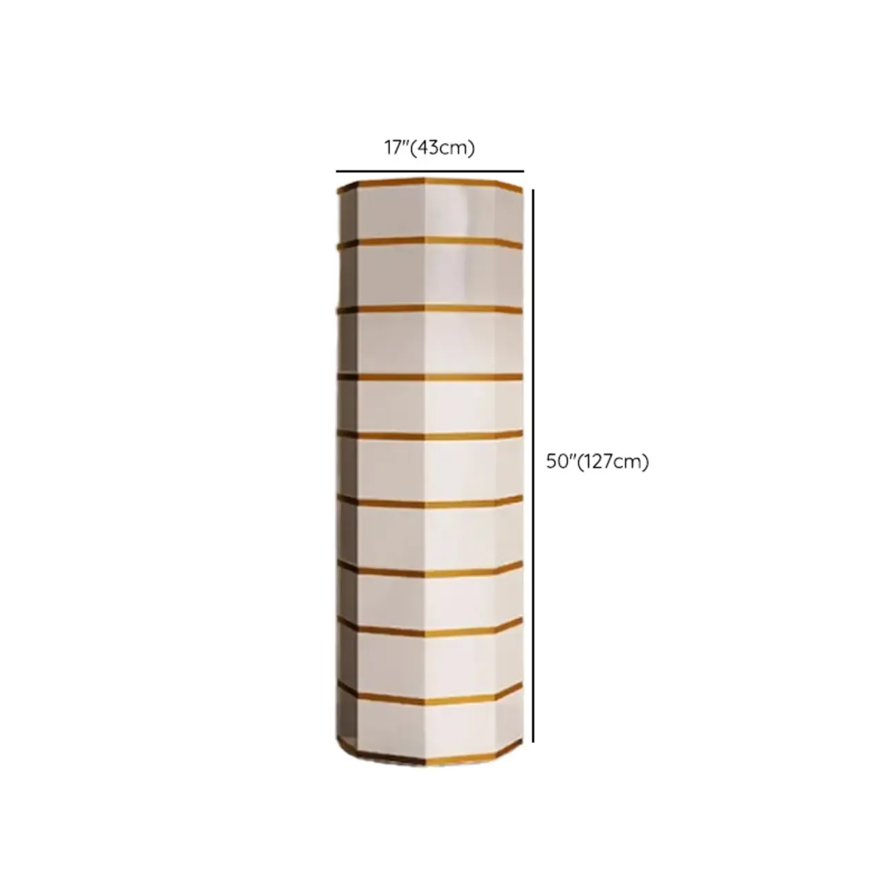 Rotating Glam White Metal Hexagon Entryway Shoe Cabinet