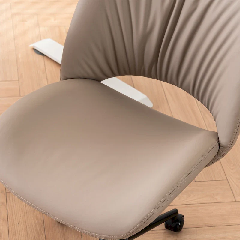 Swivel Armless Ergonomic Office Chair with Wheels