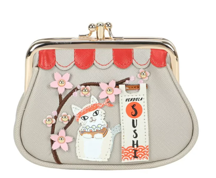Vendula Sushi - Grey Edition Clipper Coin Purse