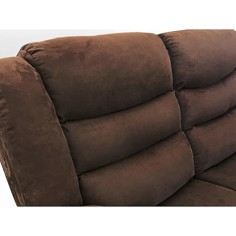 93 Width Polyester/Suede 5-Piece Manual Reclining Sectional Sofa