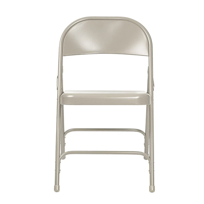 Bernadine Collection Metal Round-Backed Folding Chair, Pack of 4