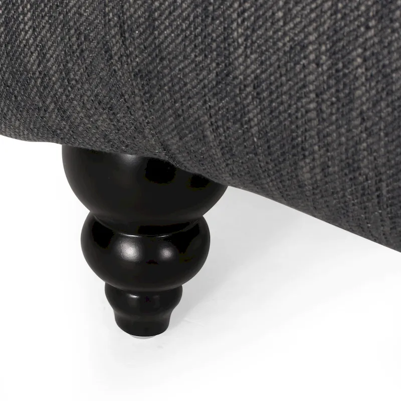 64.25 Button Tufted Chaise Lounge Chair with Birch Legs