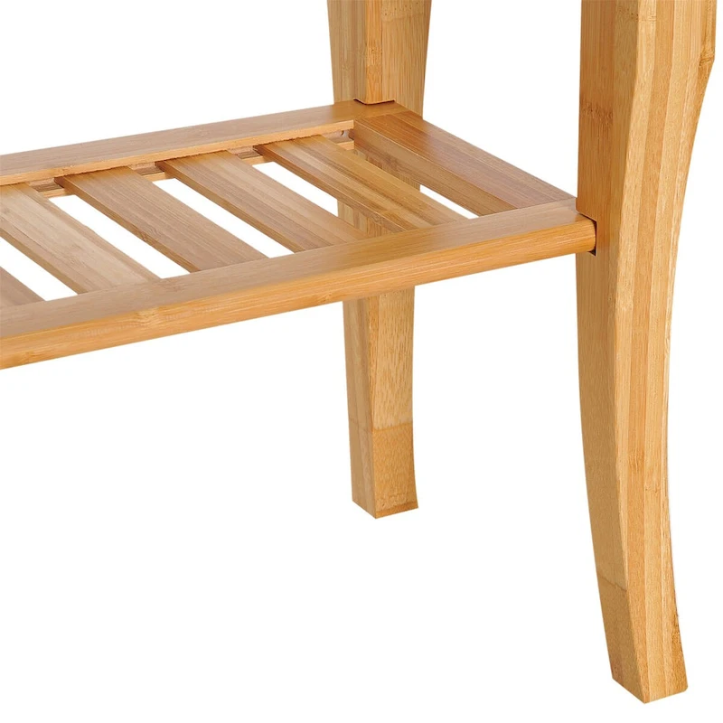 Long Bamboo Shower Bench Seat