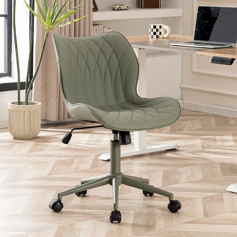 Swivel Armless Desk Chair Office Chairs Makeup Vanity Chair