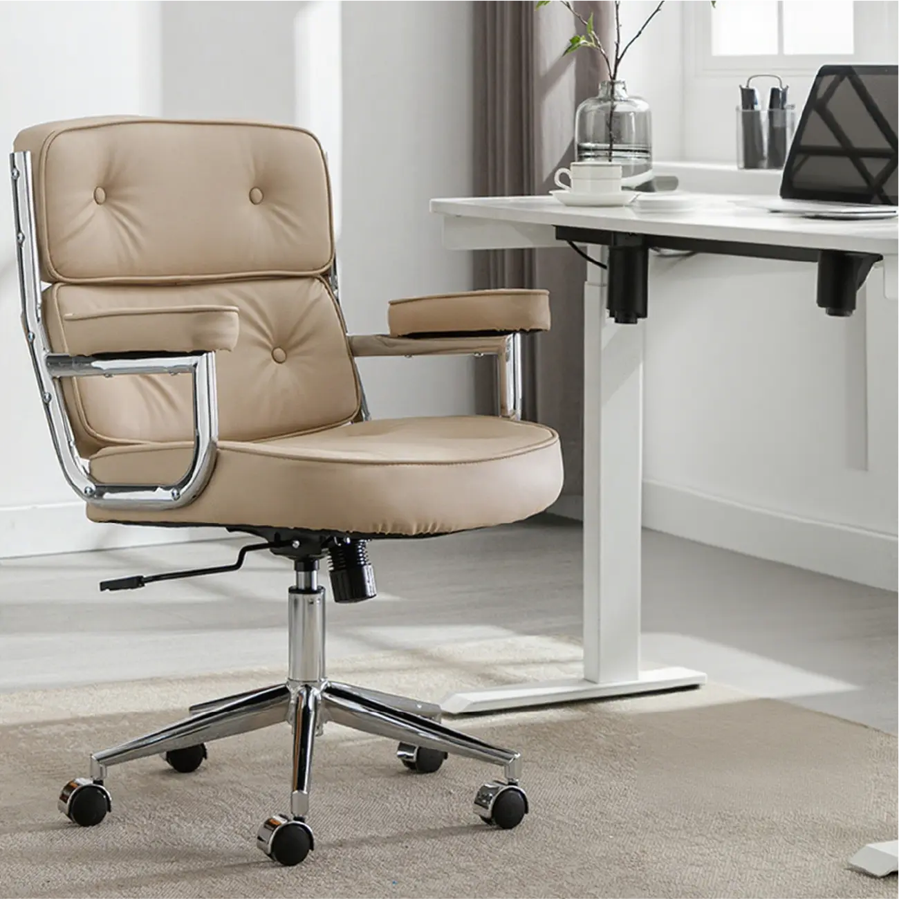 Modern Leather Adjustable Ergonomic Tilt Office Chair
