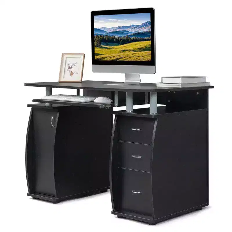 Karlhome 45.3in Solid Wood Computer Desk