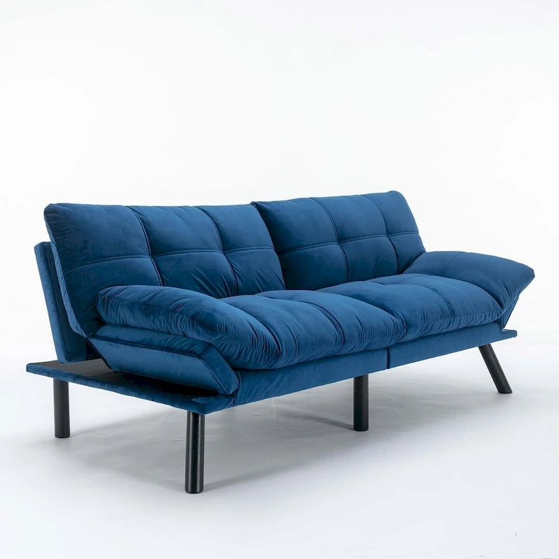 Modern Upholstered 2-Seater Sofa Bed with Adjustable Backrest and Armrests - 70:l