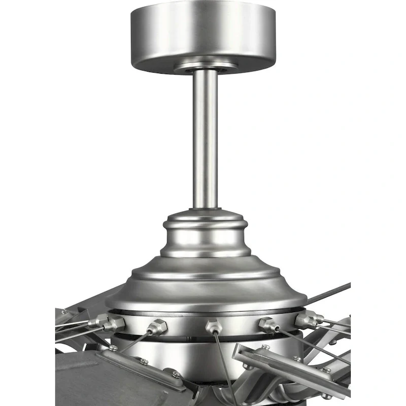 Springer II Collection 60-in Twelve-Blade Antique Nickel Modern Farmhouse Windmill Ceiling Fan - 60 in x 60 in x 16.26 in