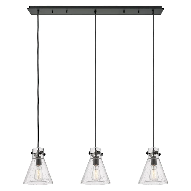 Innovations Lighting Newton Cone - 3 Light 8  Cord Hung Linear Pendant.