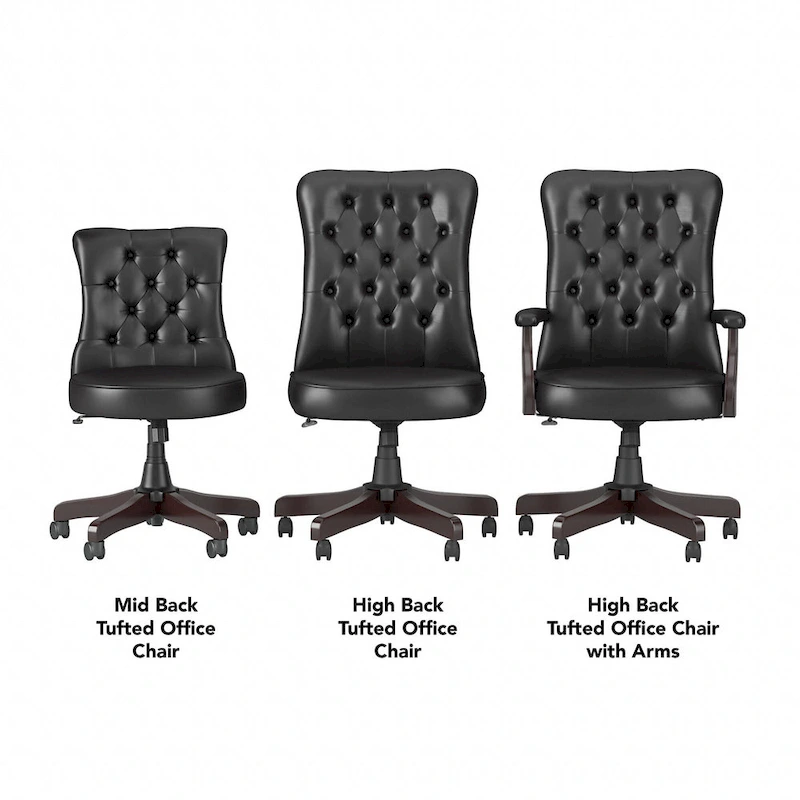 Salinas High Back Tufted Office Chair with Arms by Bush Furniture