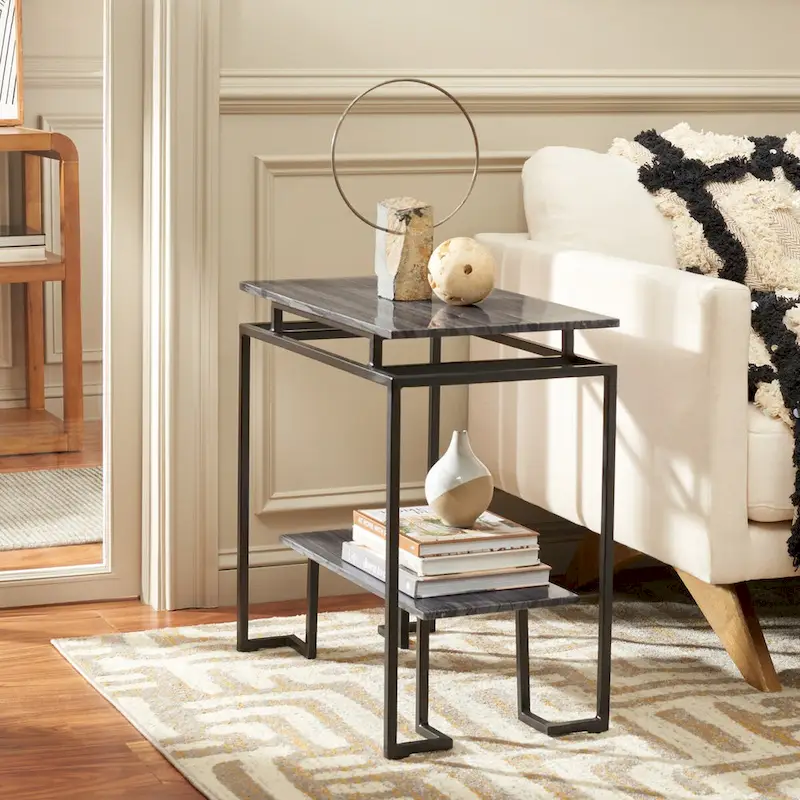 SAFAVIEH Malvina Single Shelf Rectangle Accent Table - 24  L x 14  D x 24  H - 24Wx14Dx24H