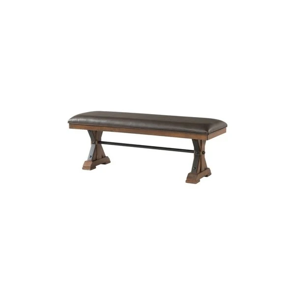 Copper Grove Sieben Brown Bench with Cushion