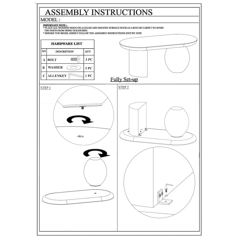38 Inch Coffee Table, Oblong Mango Wood Top with a Modern Ball Leg