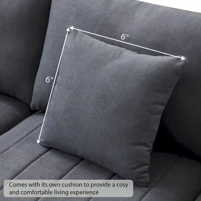 [VIDEO provided][New]89*79Modern Sectional Sofa with Vertical Stripes,2 Pillows,5-Seat Couch with Convertible Ottoman,Various C