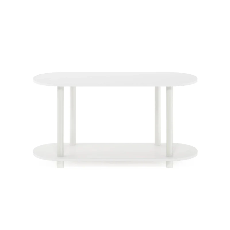 Furinno Turn-N-Tube No Tools Modern Oval Side Table