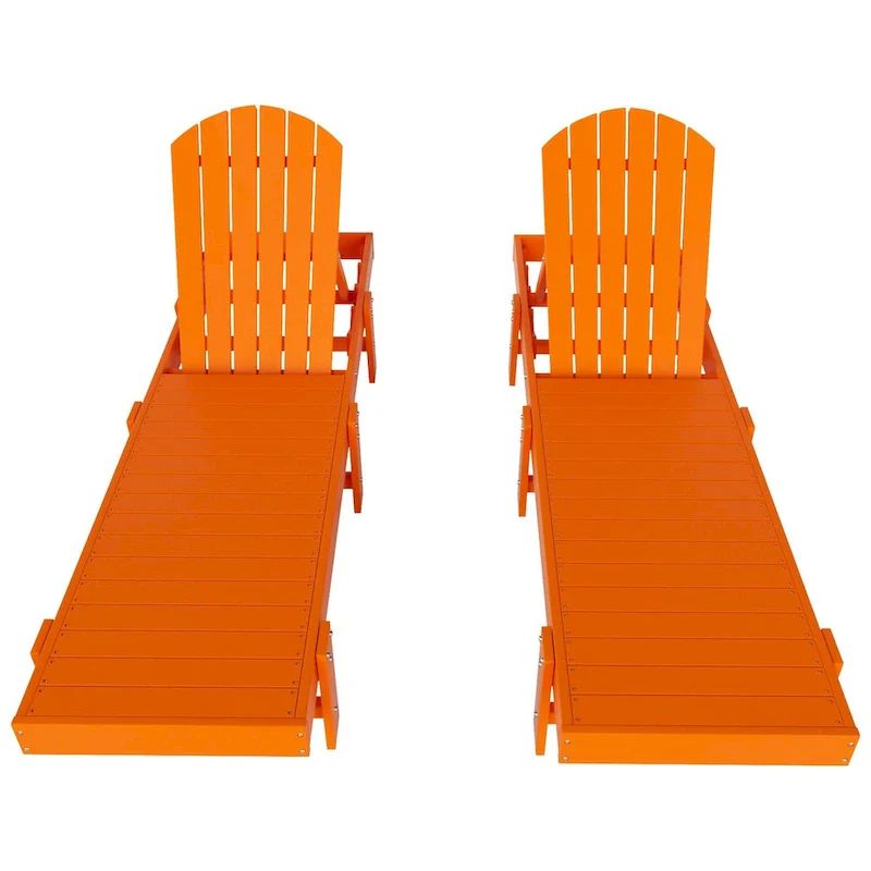 Polytrends Altura Armless Poly Eco-Friendly All Weather Reclining Chaise Lounge (Set of 2)