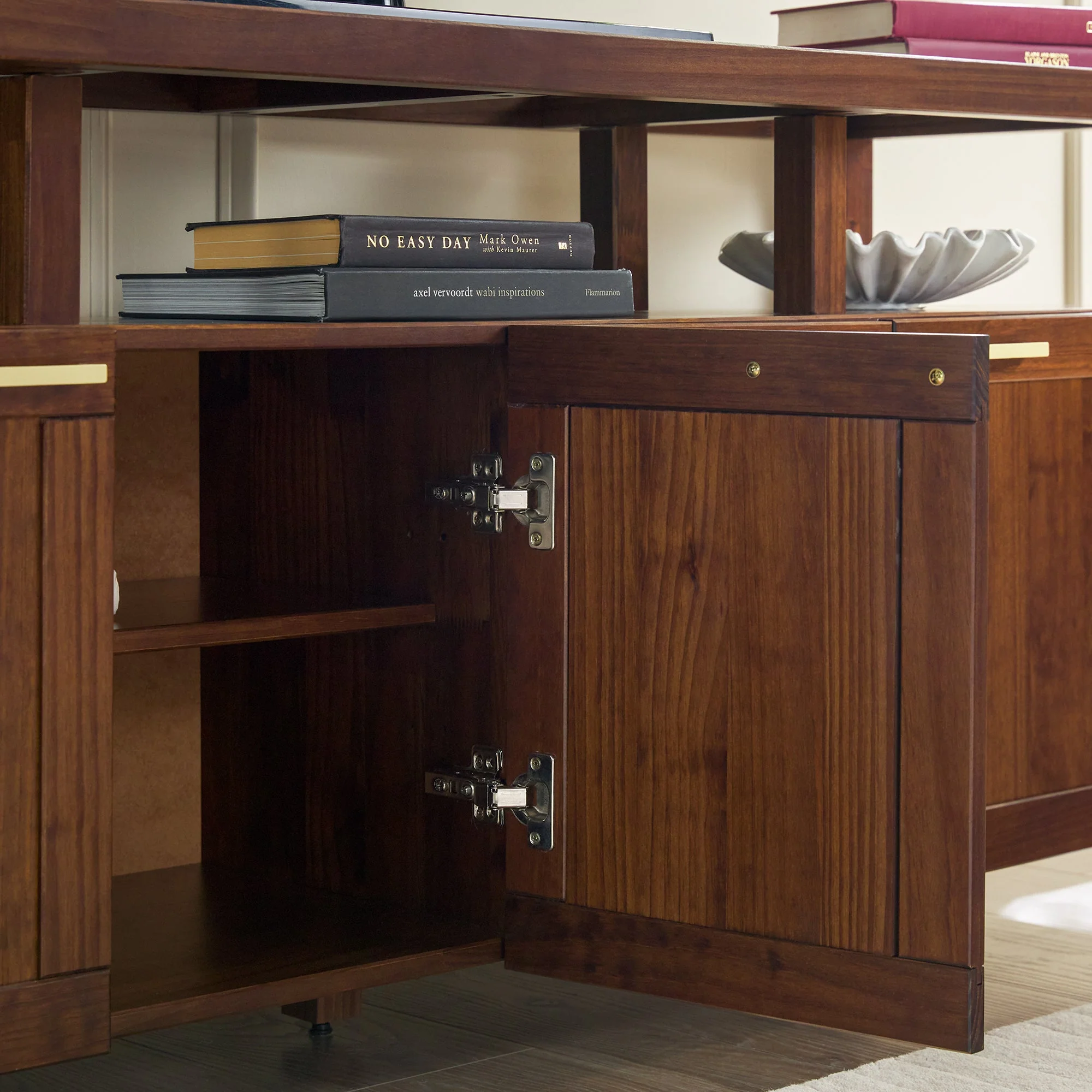 Isla Modern TV Stand with Glass Top