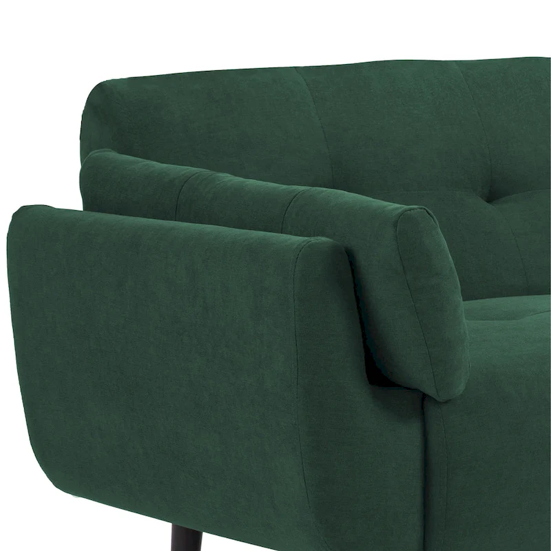 75 Convertible Sleeper Futon Sofa Bed With Adjustable Tufted Back