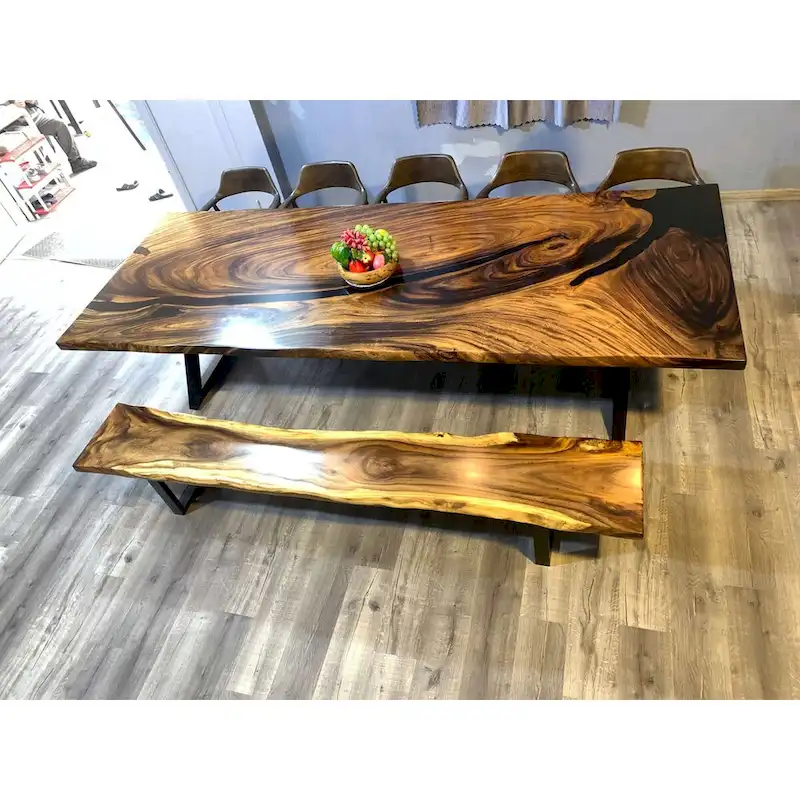 Sundaland 118  Large Slap Live Edge Dining Table