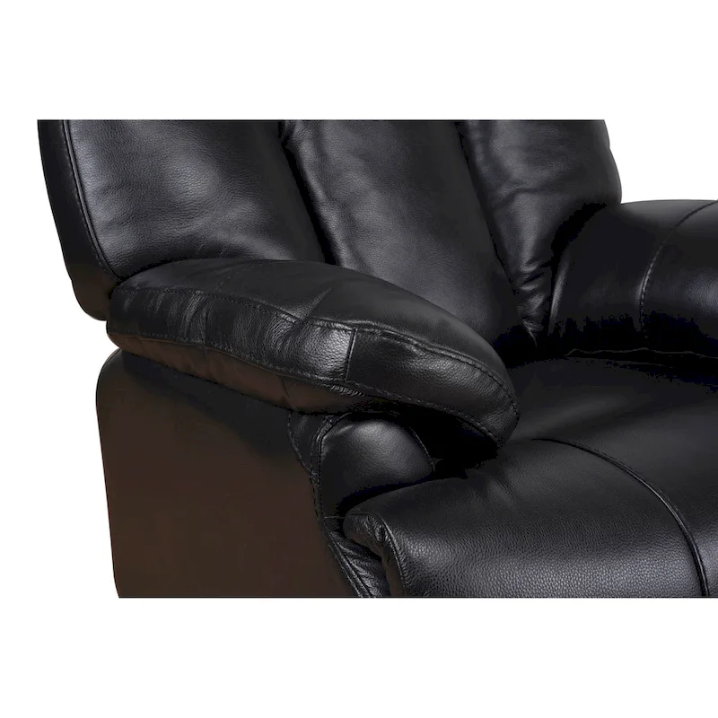 Davin Top Grain Leather Genuine leather Brown Extendable Footrest Manual Recliner