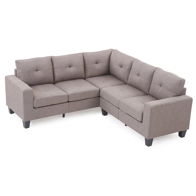 Newbury 82 in. W 2-piece Polyester Twill L Shape Sectional Sofa - 32L x 82W x 35H
