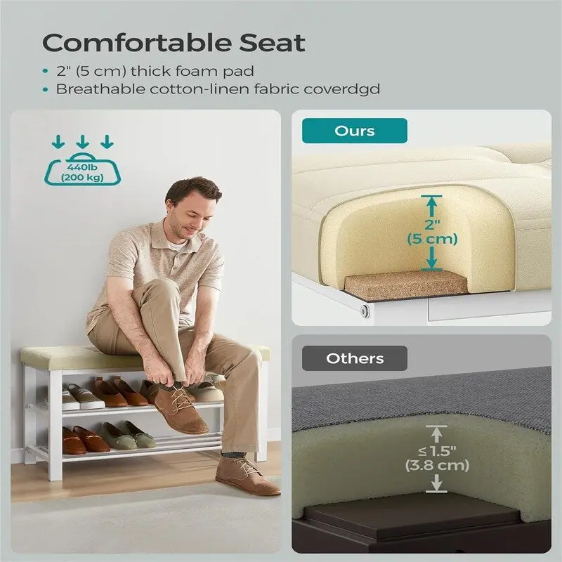 Entryway Bench with Cushion - 12.2