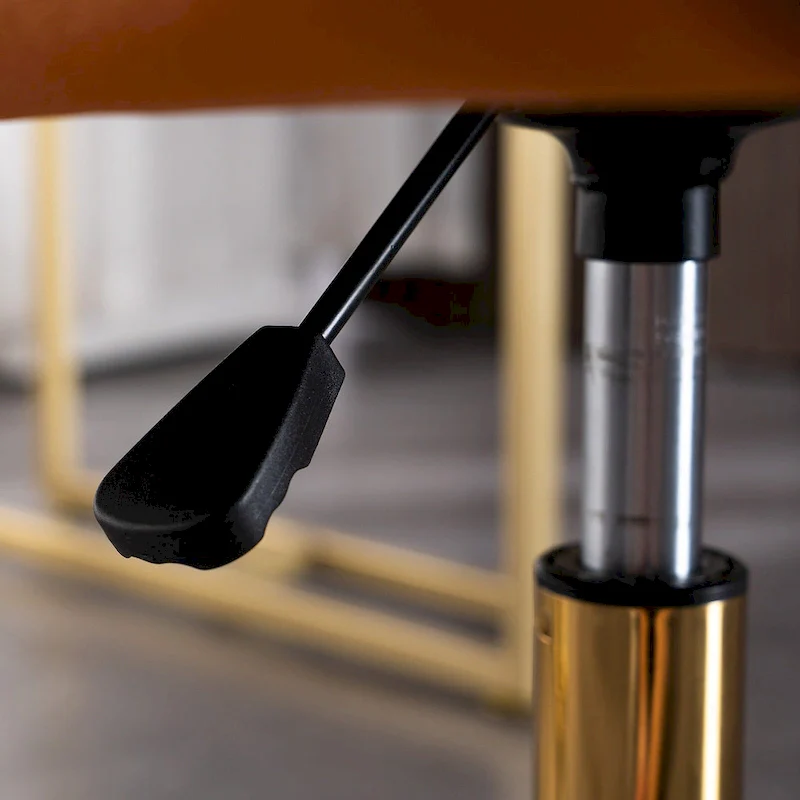 Home Office Chair With Gold Metal Legs