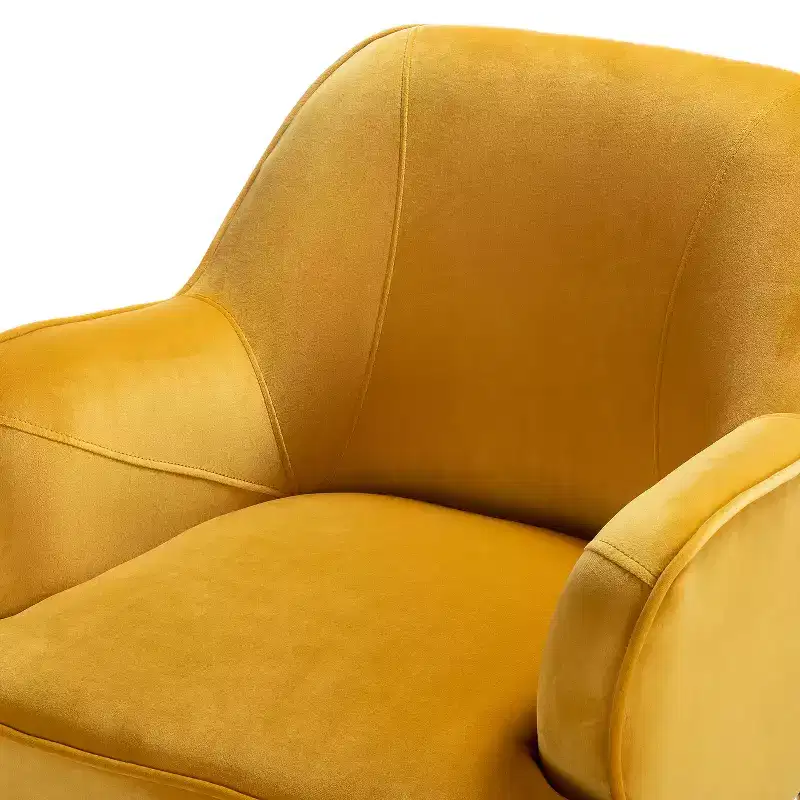 Odo Velvet Accent Comfy Living Room Arm Chair Upholstered Padded Seat Set of 2 | Karat Home