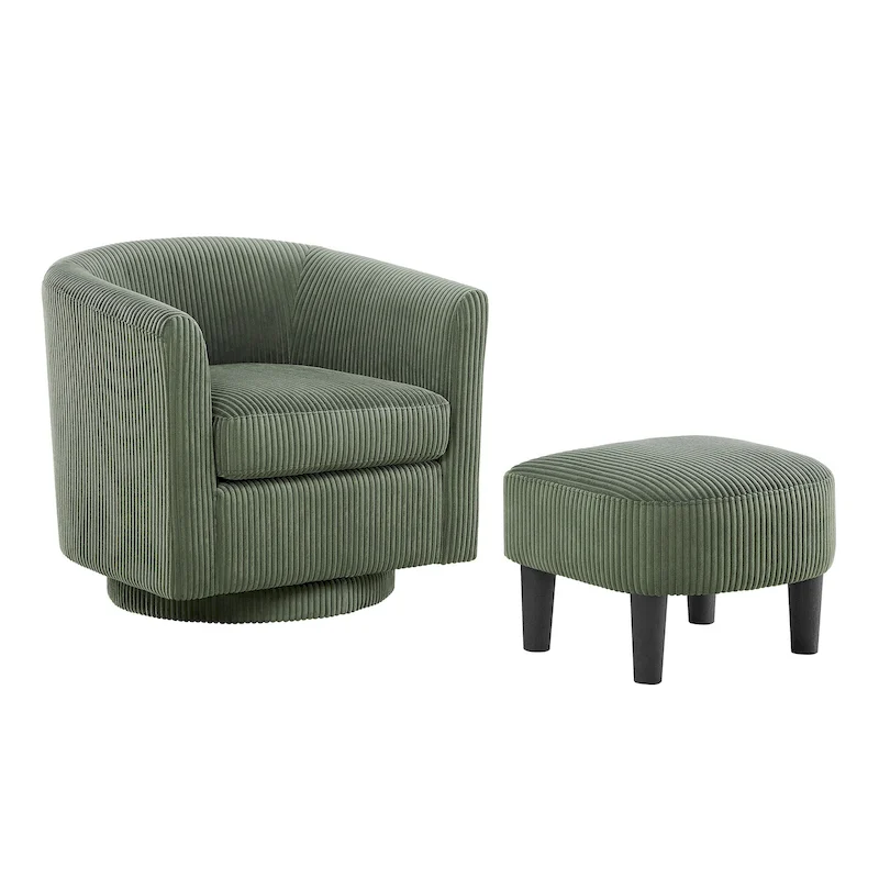 26.38 Swivel Arm Chair with Ottoman